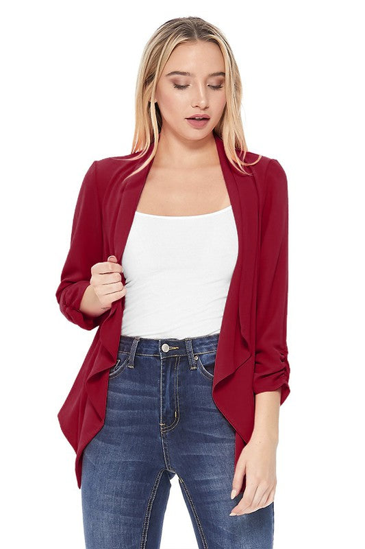 Draped Neckline Cardigan