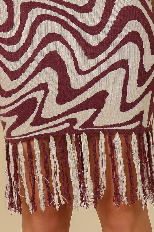 Fringe Sweater Dress
