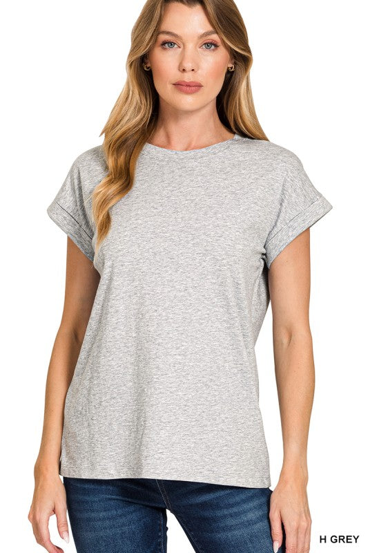 Folded Sleeve T-shirt