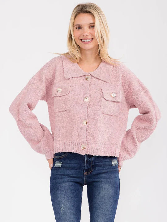 Chic Button Closure Sweater