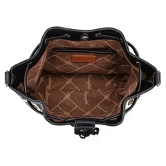 Wrangler Southwestern Knitted Drawstring Crossbody Bag - Black