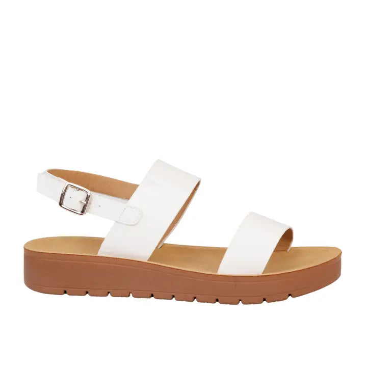Vera 2 Double Strap Platform Sandal with Ankle Buckle