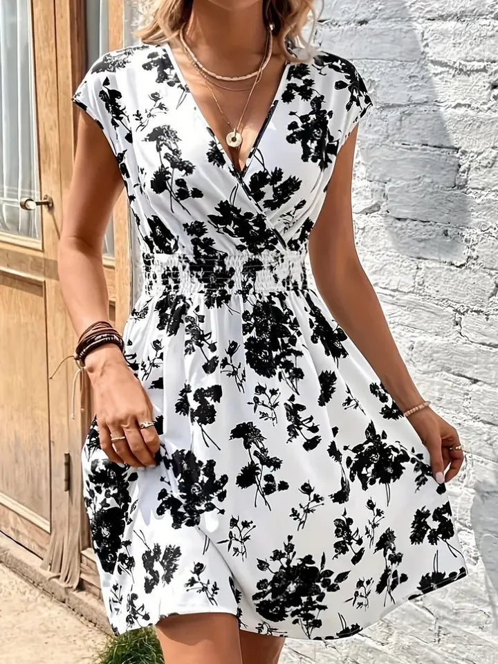 Summer Deep V-Neck Dress