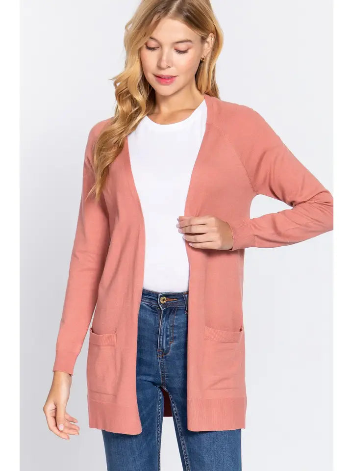 Long Sleeve with Pocket Sweater Cardigan