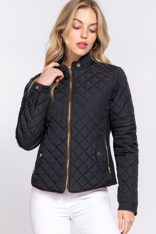 Rib Quilted Padding Jacket