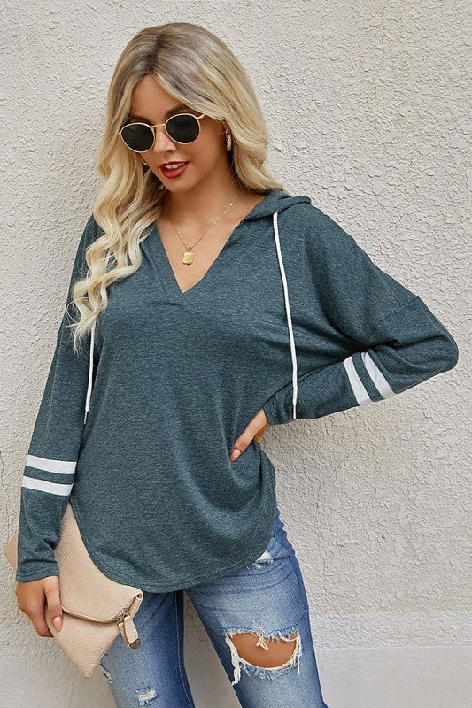 Drawstring Long Sleeve Hoody
