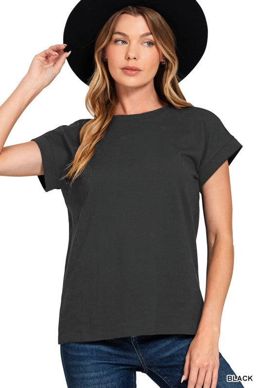Folded Sleeve T-shirt