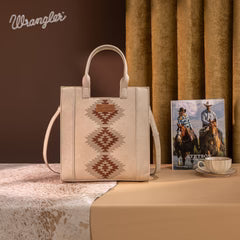 Wrangler Aztec Embroidered Tote Bag/Crossbody