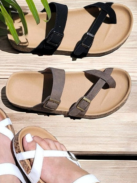 Mocha Toe Ring Birken Sandals