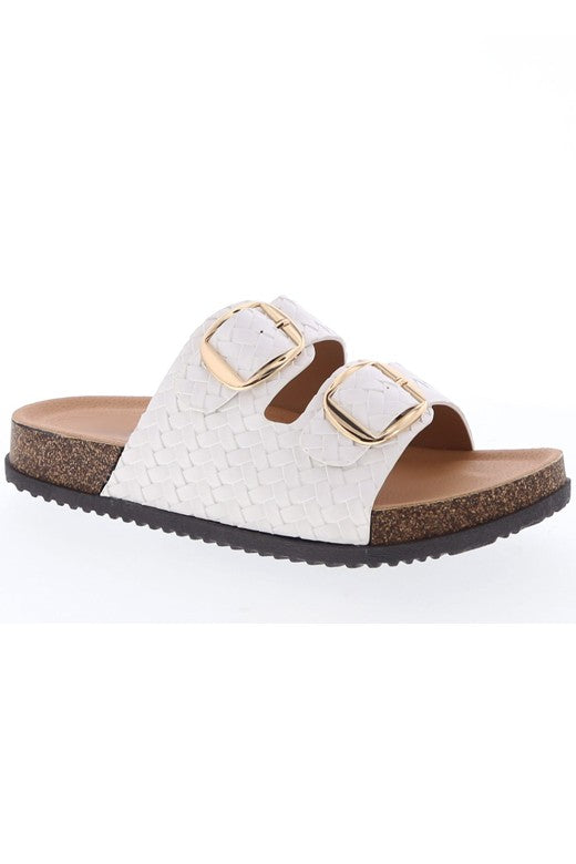 White Woven Muna Sandal