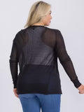 Plus Size Long Sleeve Open Front Cardigan