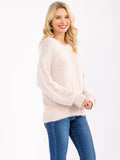 WOMEN'S FUZZY PULLOVER SWEATER