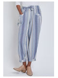 Linen Jogger Pant with Pleated Hem
