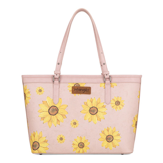 Wrangler Sunflower Print Tote Bag Pink