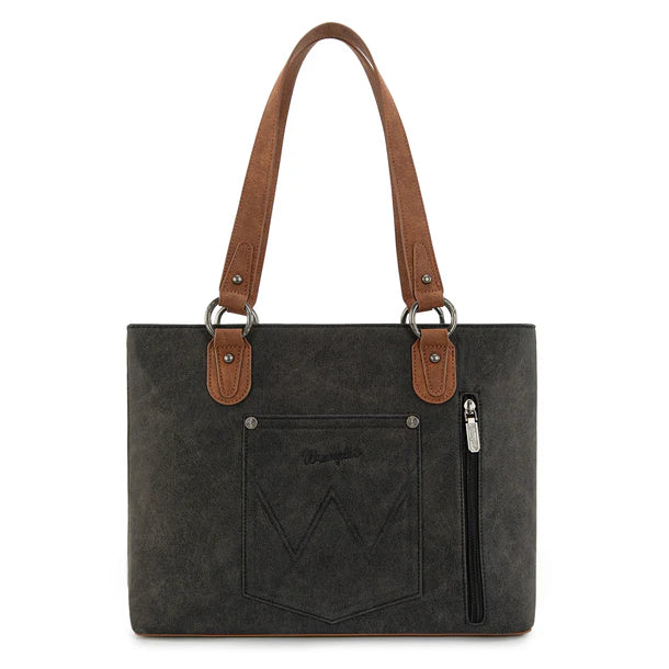 Wrangler Braided Whipstitch Zippered Tote