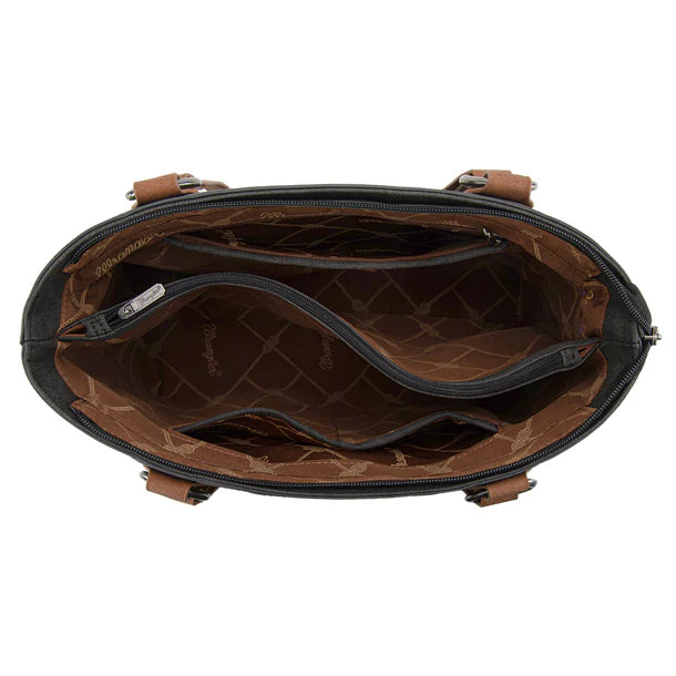 Wrangler Braided Whipstitch Zippered Tote