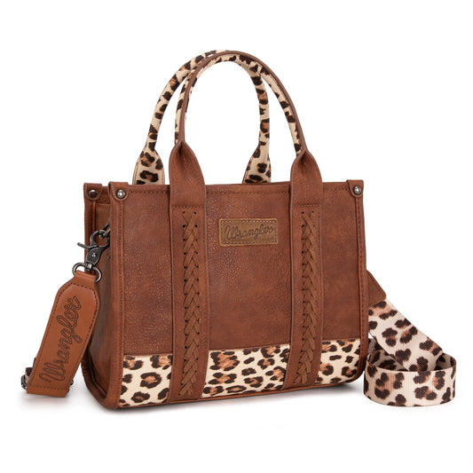 Wrangler Leopard Print Concealed Carry Tote/Crossbody