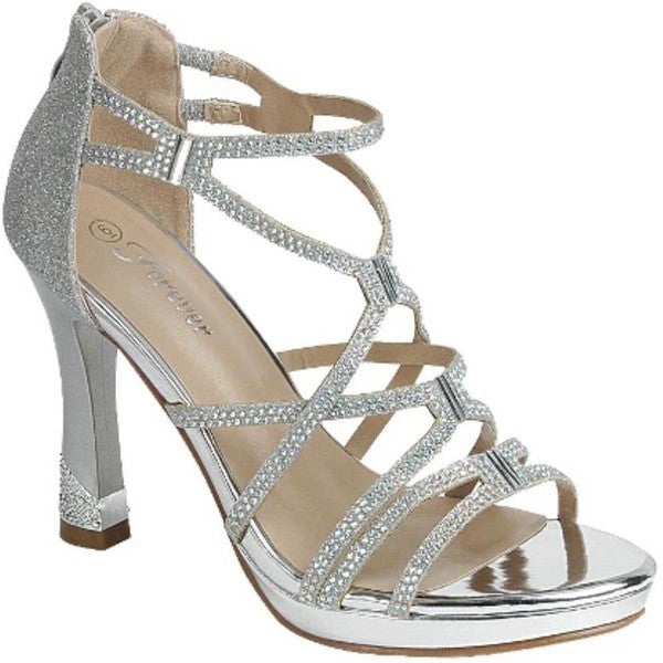 RHINESTONE PLATFORM DRESS SHOES