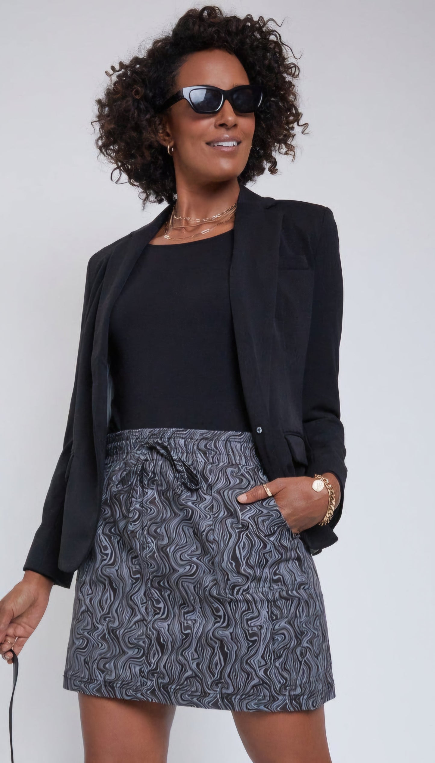 Drawstring Porkchop And Cargo Pocket Skort