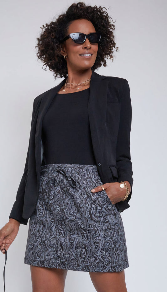 Drawstring Porkchop And Cargo Pocket Skort