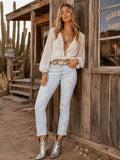 Distressed Rhinestone Skinny Pant