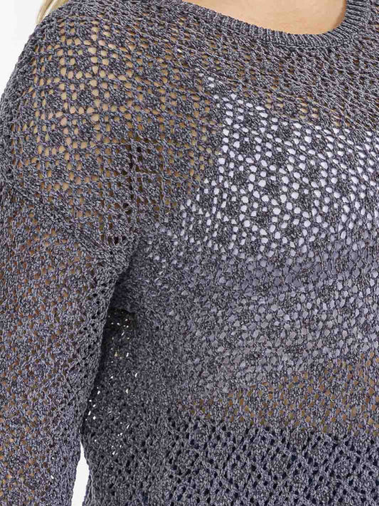 PLUS SIZE LONG SLEEVE KNIT TOP