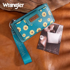 Wrangler Sunflower Card Wristlet Turquoise