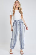 Linen Jogger Pant with Pleated Hem
