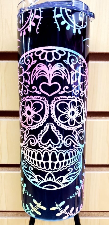 Day Of The Dead Skull Tumbler